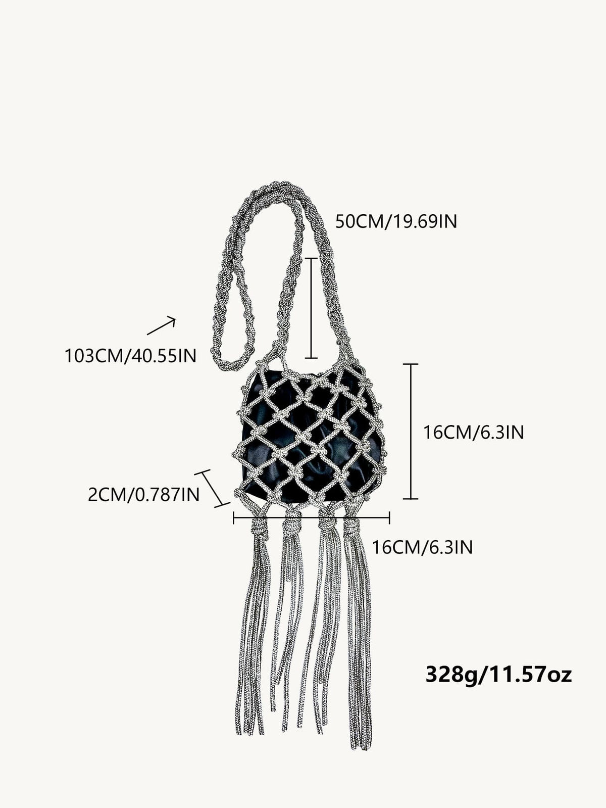 Luxury Rhinestone Mesh Bag | Elegant Party & Evening Purse