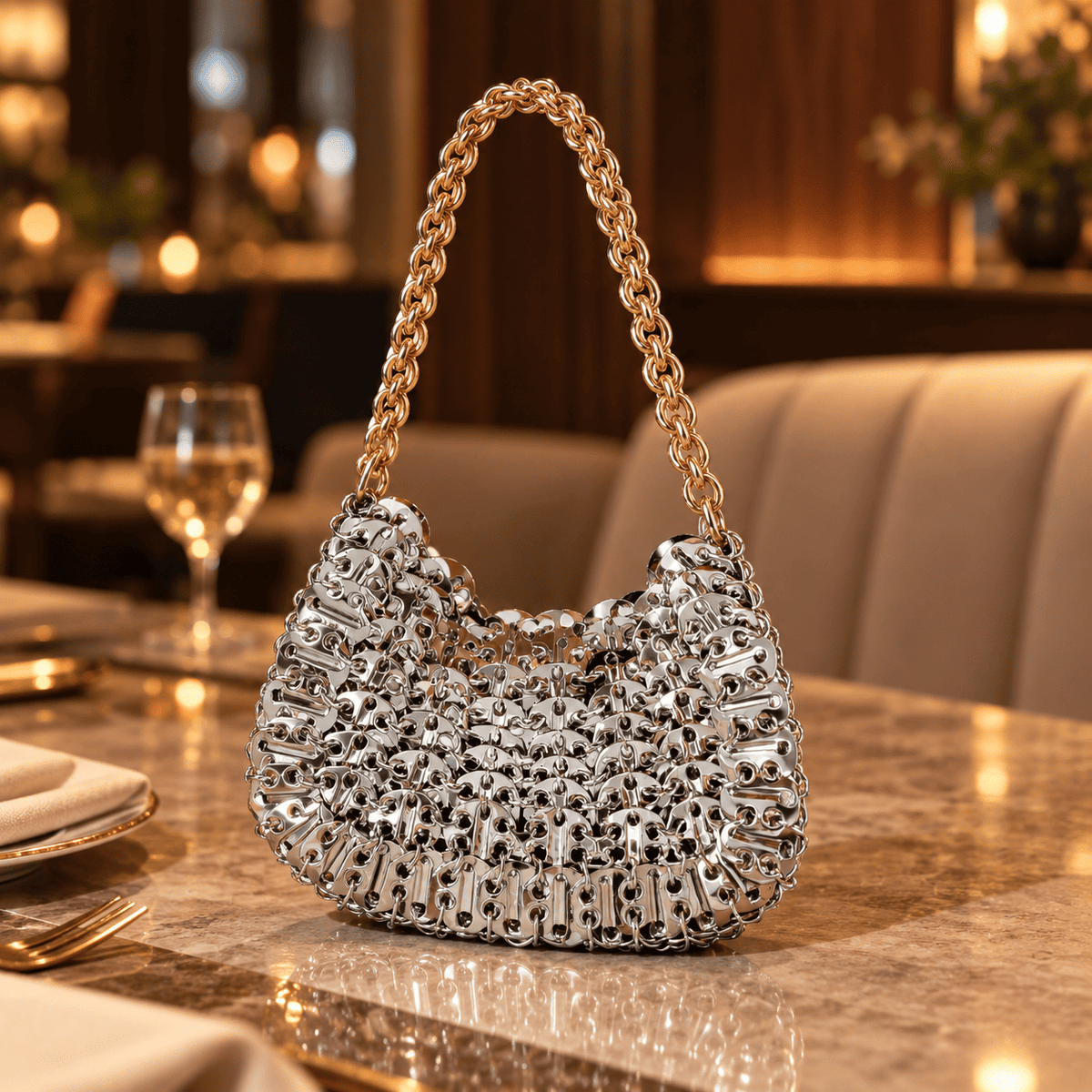 New Handmade Metal Chain Bag | Luxury Party & Evening Purse