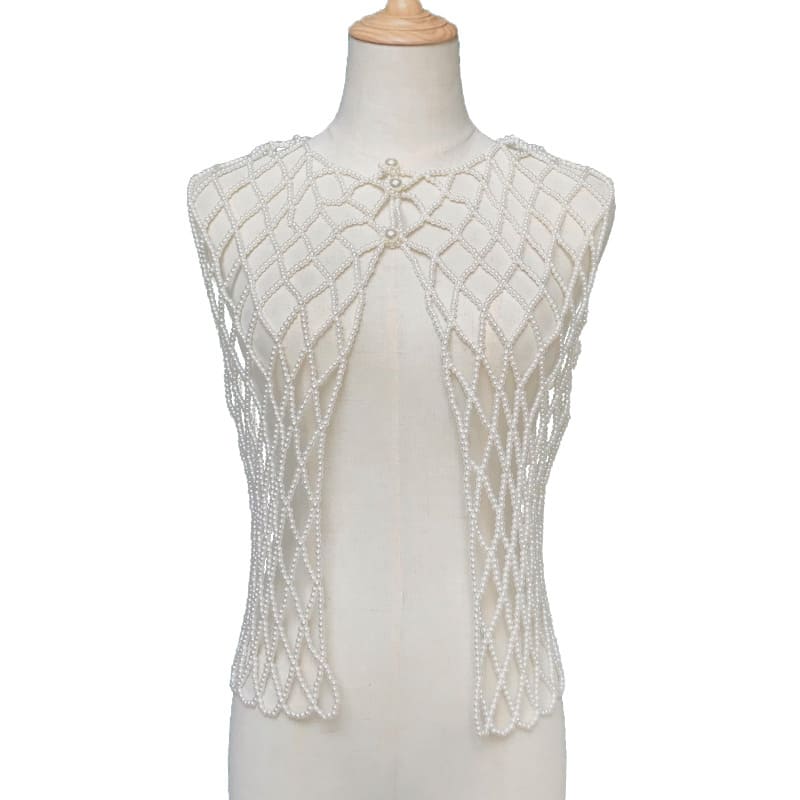 Artisan Pearl Beaded Sling Top - Unique and Elegant