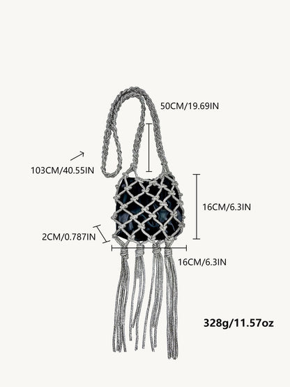 Luxury Rhinestone Mesh Bag | Elegant Party & Evening Purse