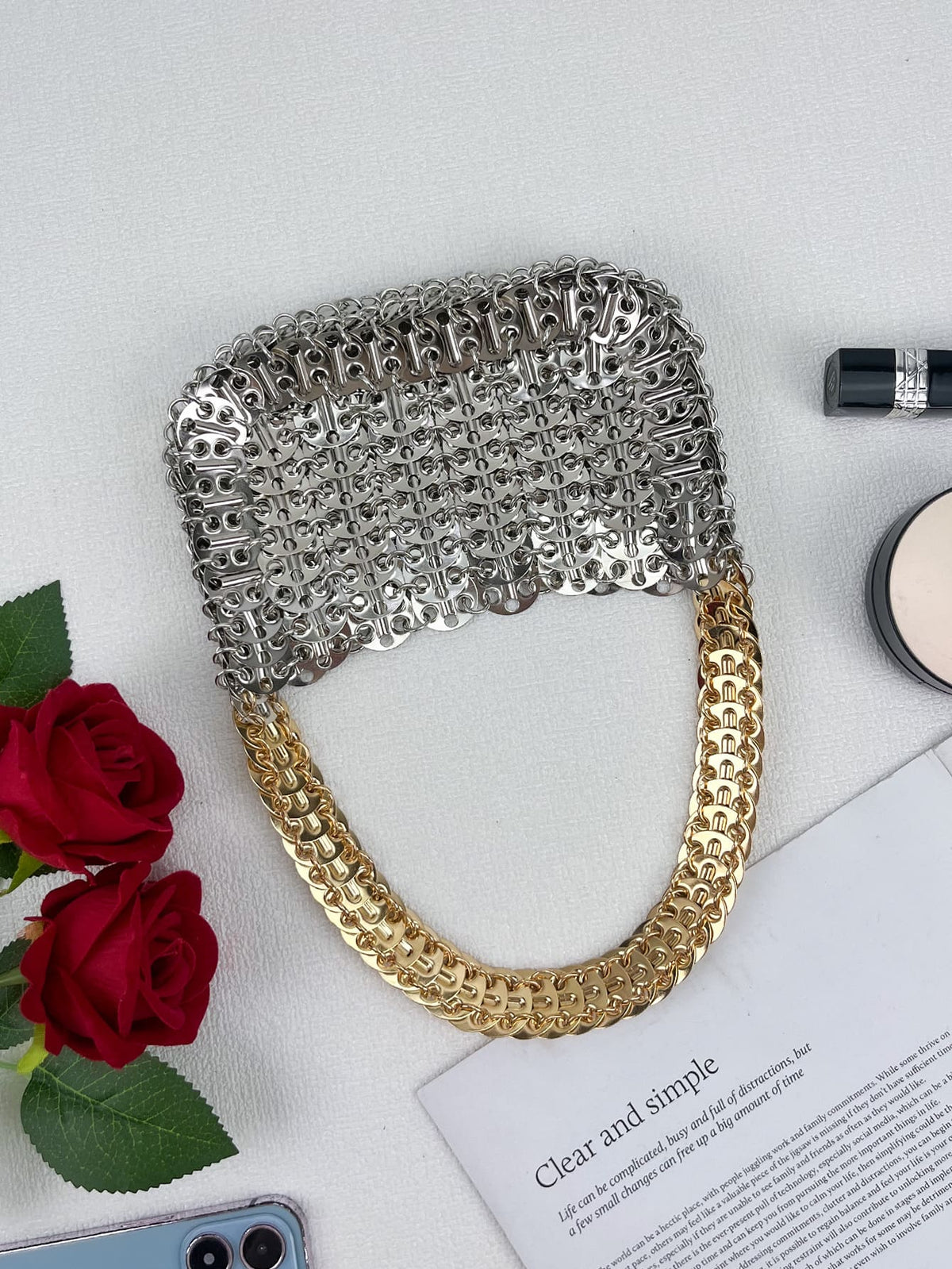 New Handmade Metal Chain Bag | Luxury Party & Evening Purse