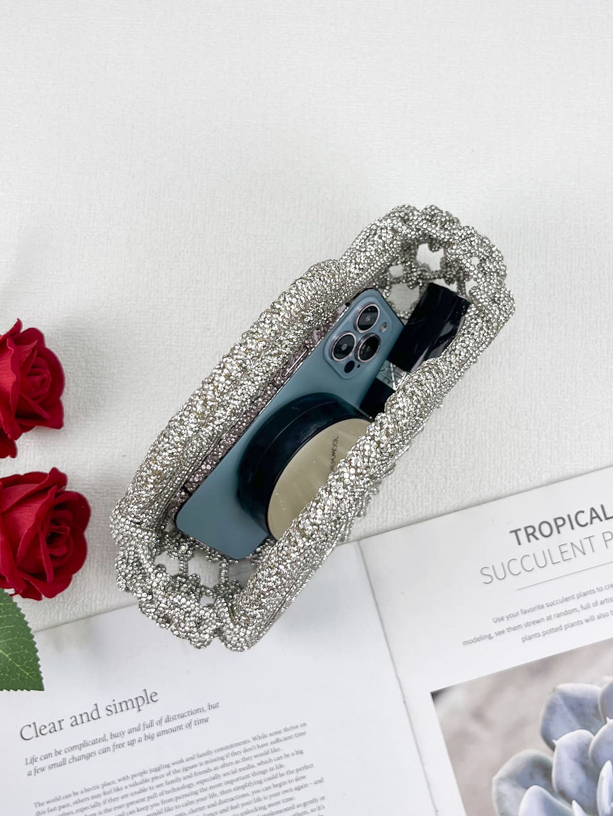 2026 Luxury Silver Rhinestone Heart Bag | Elegant Evening Clutch