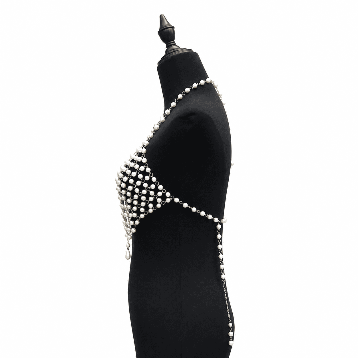 Luxury Pearl Chest Chain | Statement Body Harness for Women
