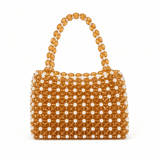 Designer Handmade Pearl Beaded Tote Bag for Women - LHMCRAFTS