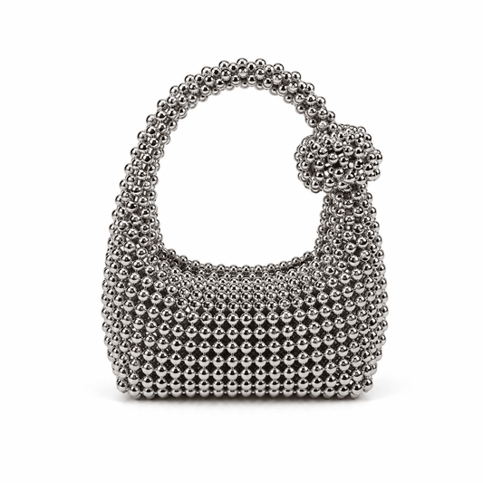 Luxury Pearl Beaded Tote Bag | Elegant Top Handle Purse - LHMCRAFTS