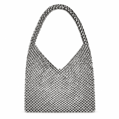 Handmade Silver Beaded Bag