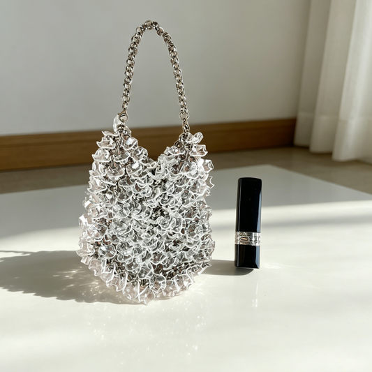 Handmade Crystal Bucket Bag – Elegant Palace Style Evening Handbag