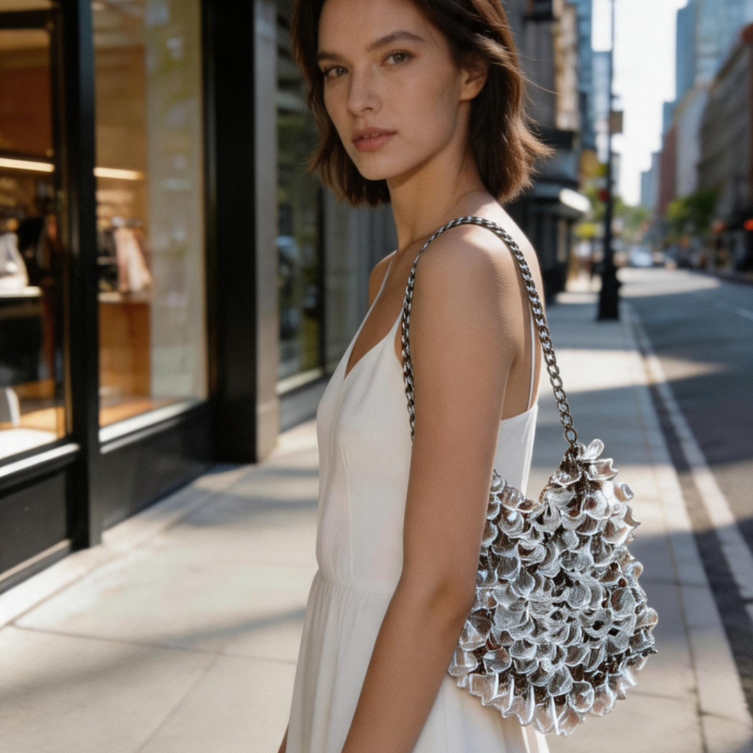 Handmade Crystal Bucket Bag – Elegant Palace Style Evening Handbag