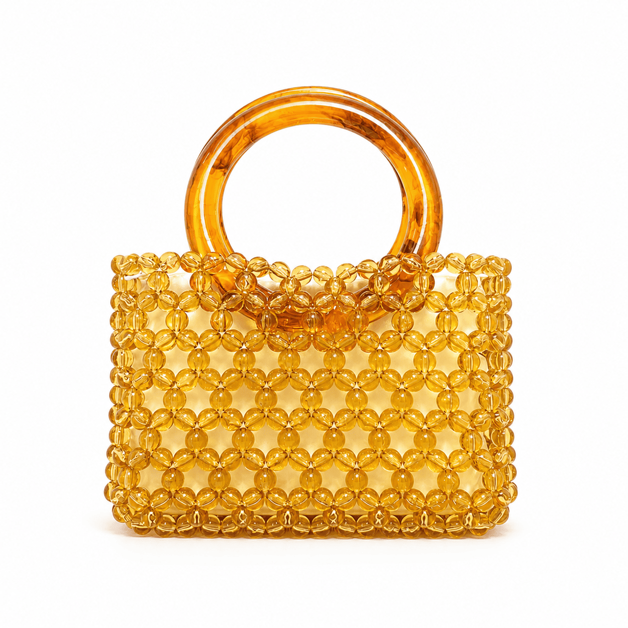 Handmade Amber Beaded Bag for Weddings & Parties