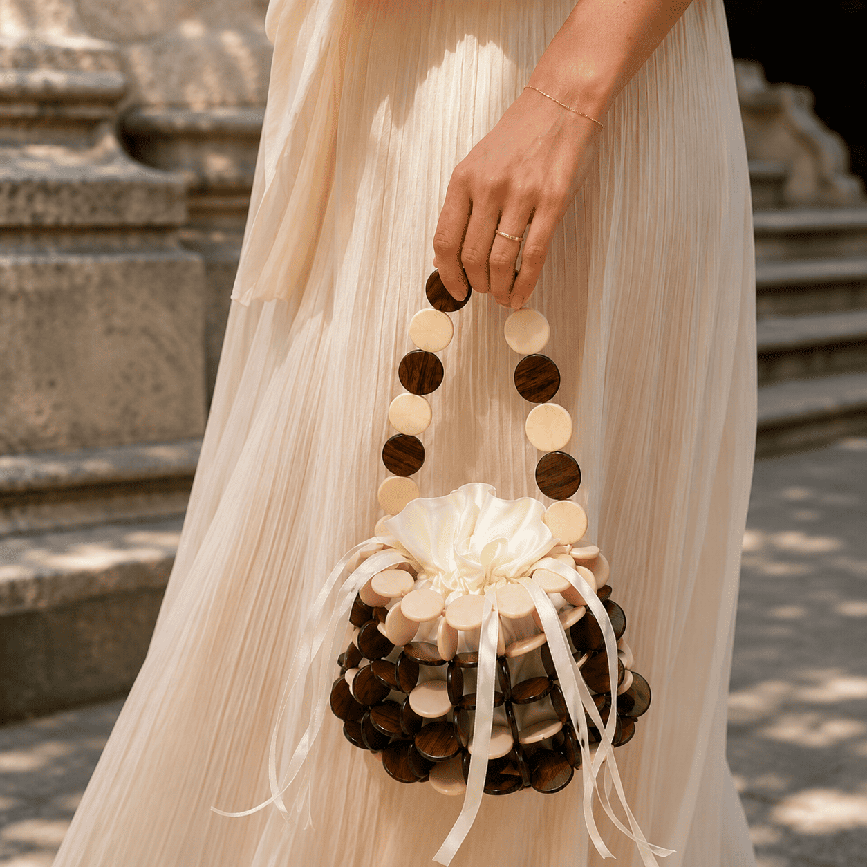 Luxury Handmade Pearl Handbag | Elegant Beaded Purse for Wedding & Party