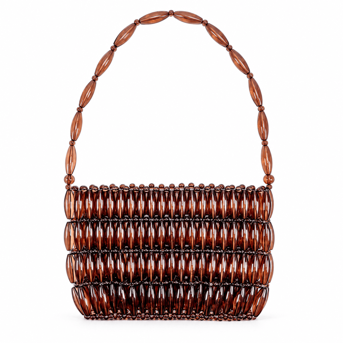 Amber Acrylic Beaded Bag