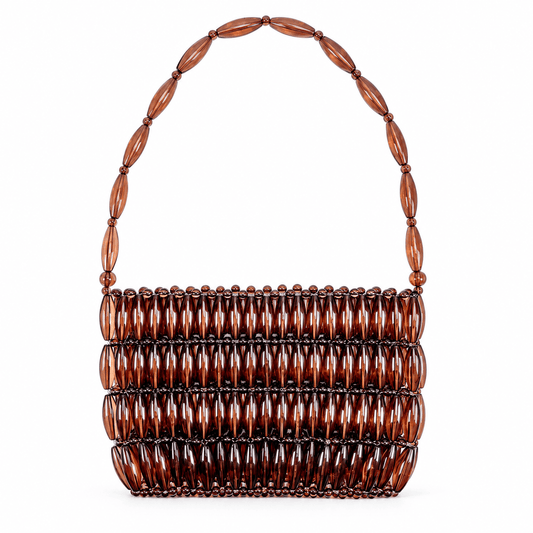 Amber Acrylic Beaded Bag
