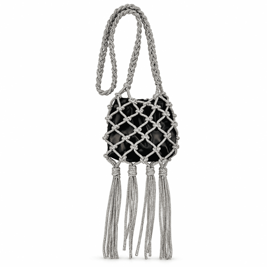 Luxury Rhinestone Mesh Bag | Elegant Party & Evening Purse