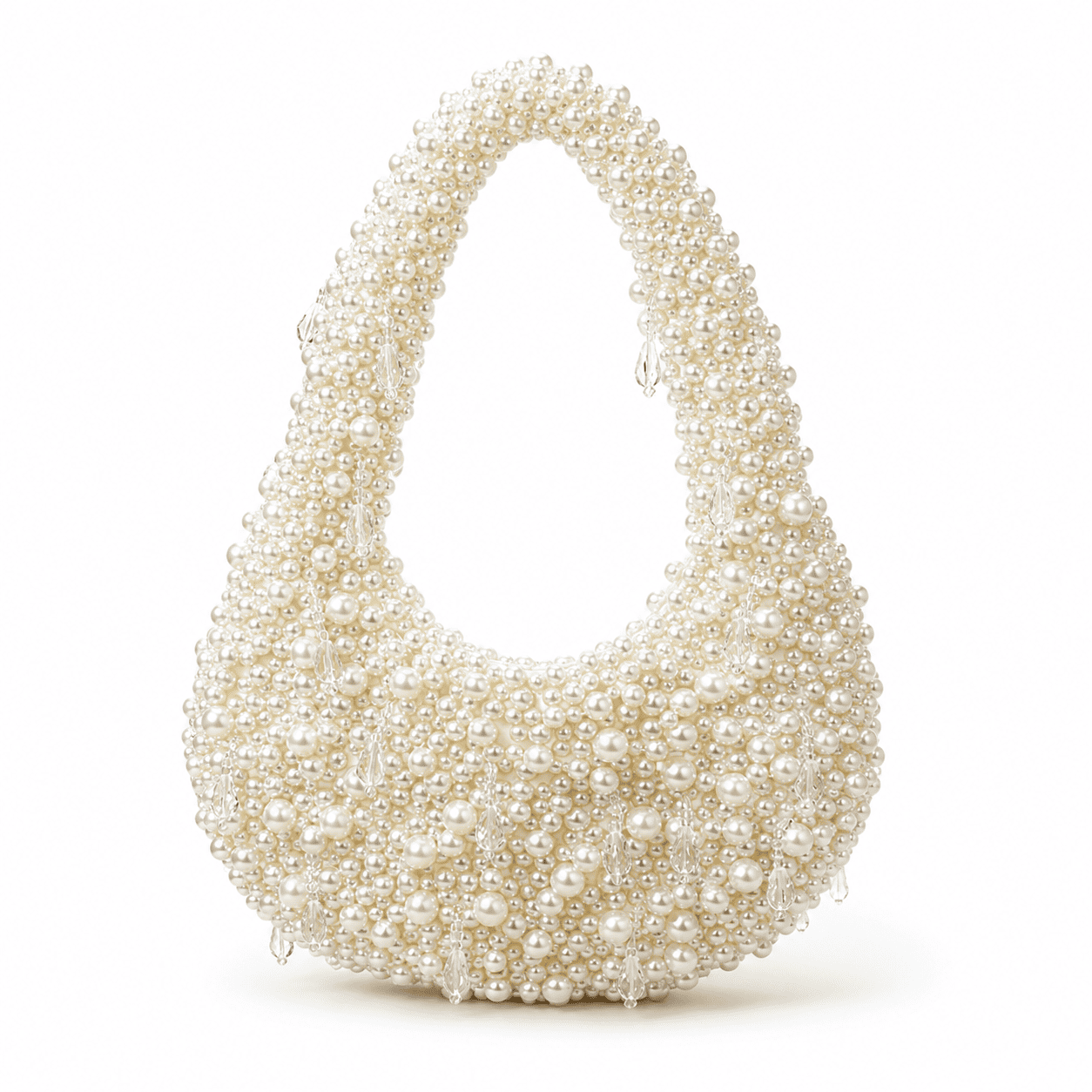 New Luxury Pearl Evening Bag | Handmade Beaded Top Handle Purse - LHMCRAFTS