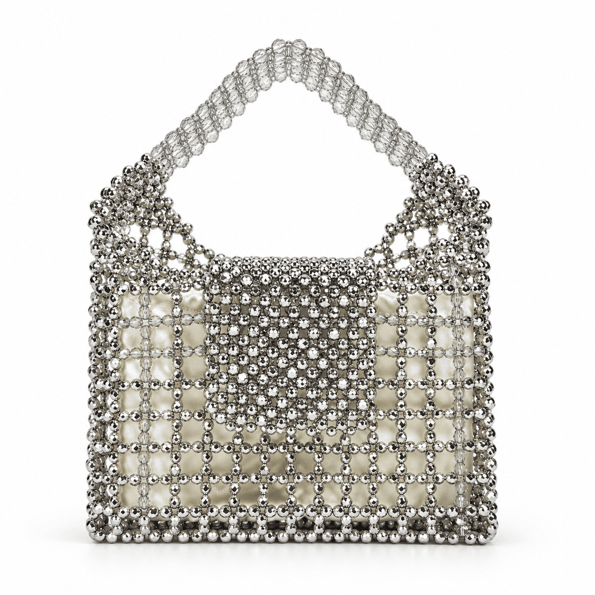 Custom Vintage Openwork Metal Bag | Handmade Woven Handbag