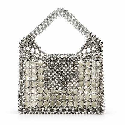 Custom Vintage Openwork Metal Bag | Handmade Woven Handbag