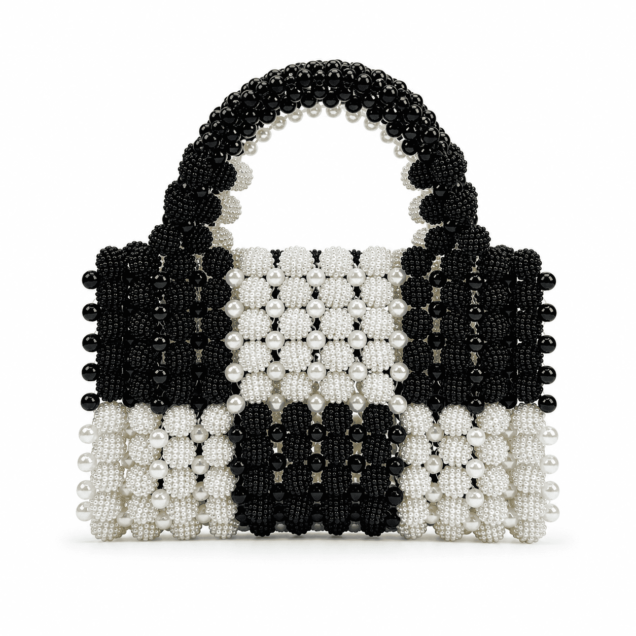 Luxury Handmade Pearl Beaded Top Handle Handbag for Women - LHMCRAFTS