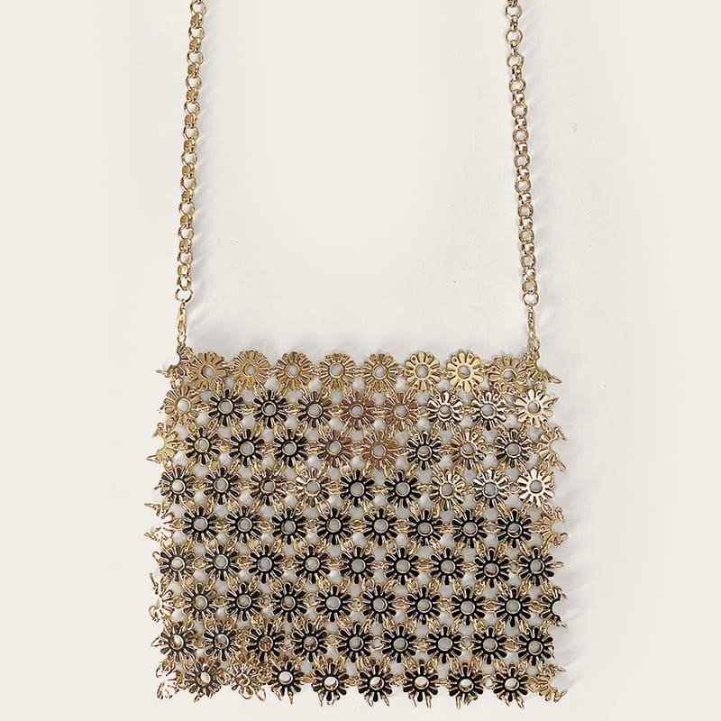 Handmade Metal Chain Evening Bag – Luxury Party Clutch for Women