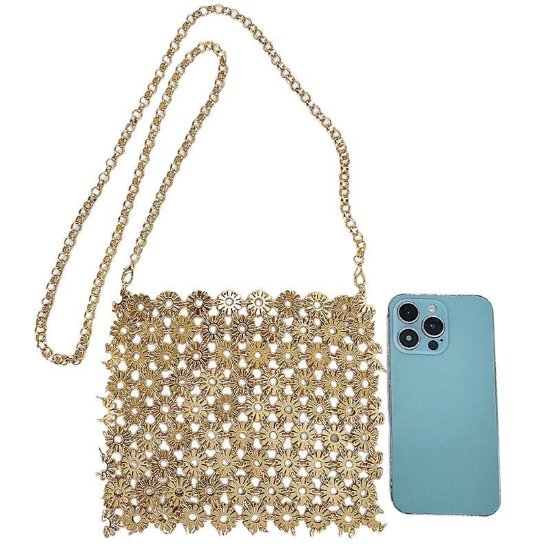Handmade Metal Chain Evening Bag – Luxury Party Clutch for Women